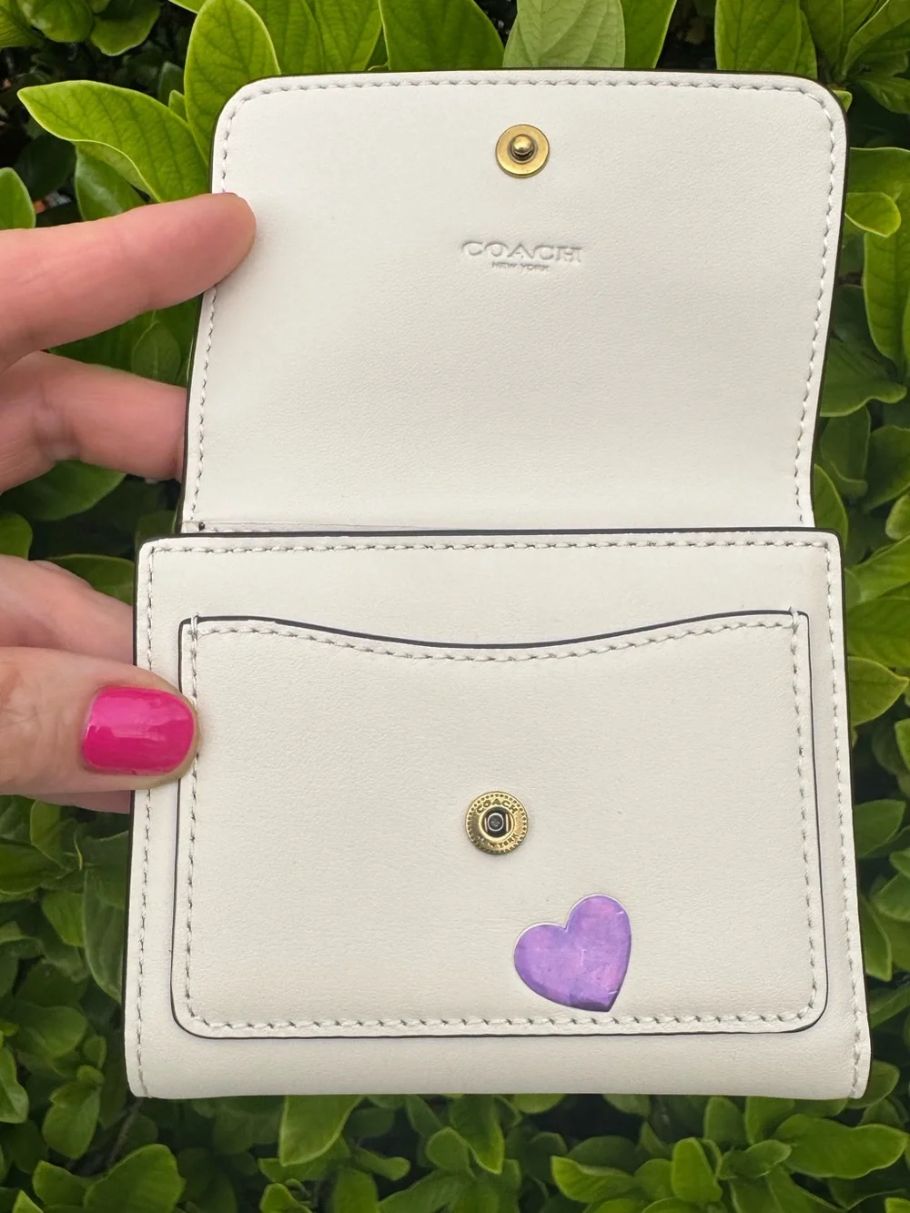Coach Mila Small Flap Wallet With Sticker Print